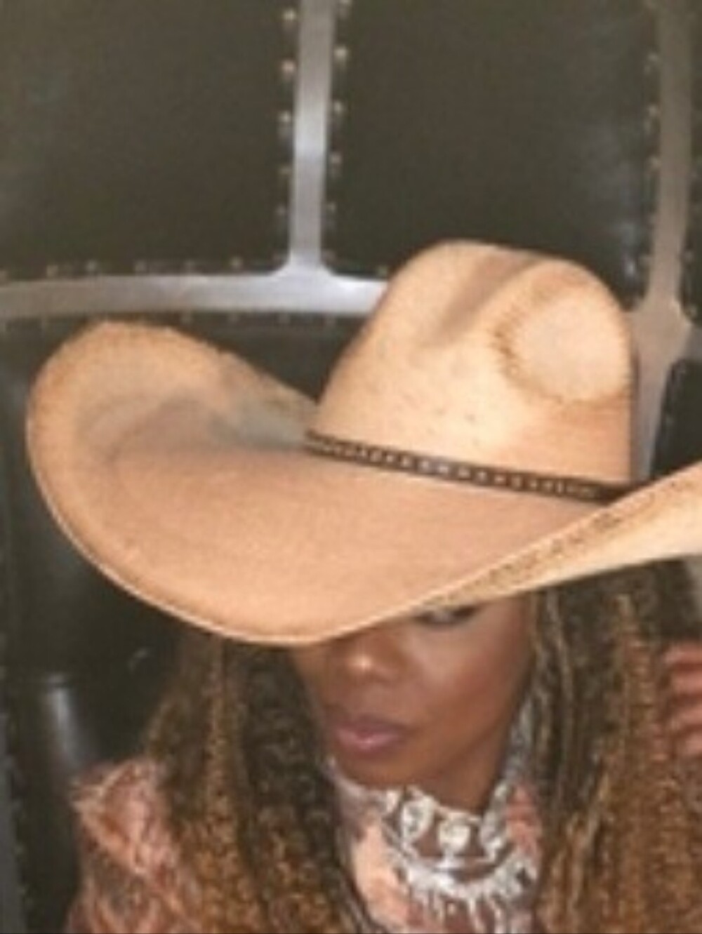 OversizedvWoven Straw Cowboy Hat - Natural Tan